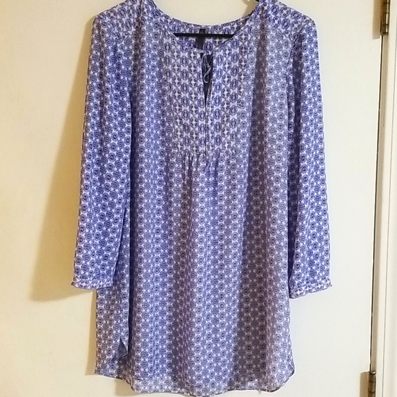 NYDJ Tops - NYDJ Blue Blouse, L
